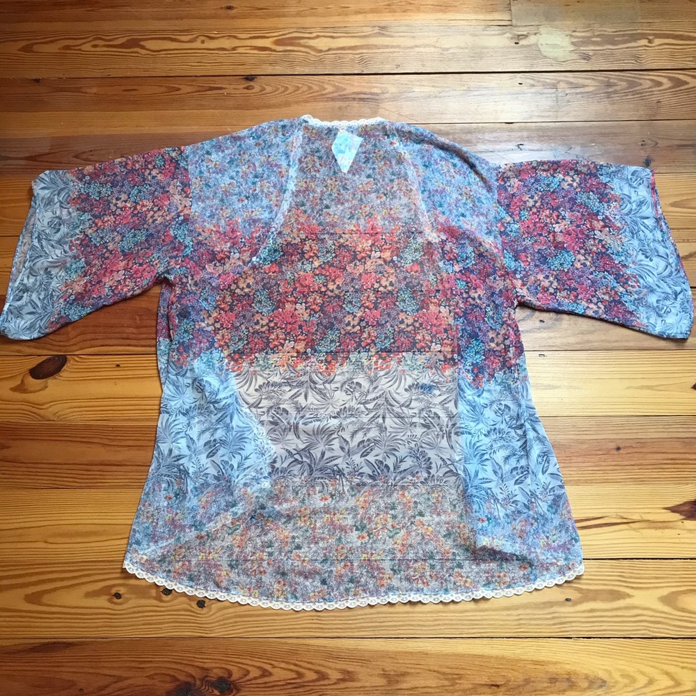 Victoria’s Secret Pastel Blush Floral Duster Robe, EUC, M/L - Picture 12 of 13